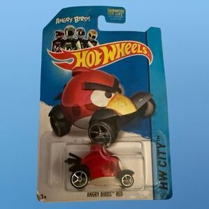 NIP Mattel Hot Wheels Angry Birds Red Bird Diecast Car
